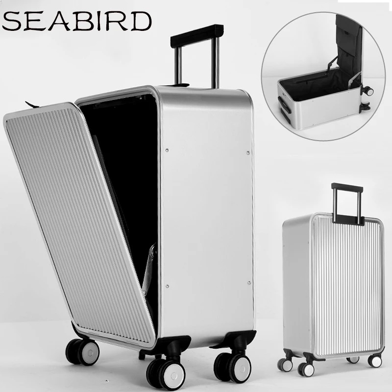 SEABIRD1" 20" 2" дюйм алюминиевый сплав передний открытый багажник TSA Lock жесткий багажник коммерческая поездка личный багаж