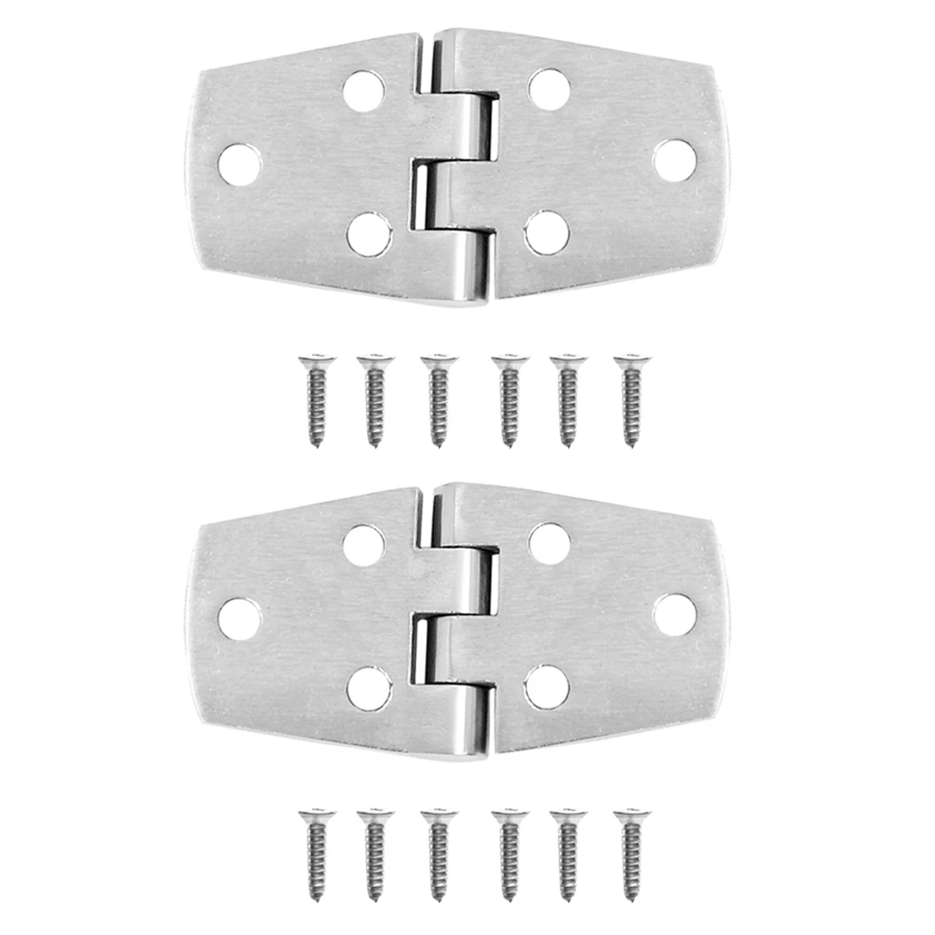 2x Stainless Steel Marine Boat Caravan Yacht Door Hatch Cabin Hinge Strap