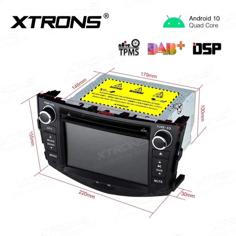 " Android 10,0 OS автомобильный DVD Мультимедиа Навигация gps радио для Toyota RAV4 2006 2007 2008 2009 2010 2011 2012 со встроенным DSP