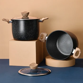 

1pcs double ear saucepan Milk Pot Casserole Stew Pot Dual purpose gas induction cooker Soup pot boil porridge soup ramen pot
