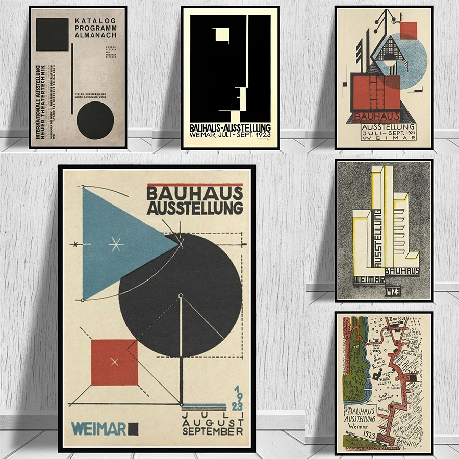 Bauhaus Ausstellung 1923 Weimer выставочный плакат и печать на холсте картина стену для