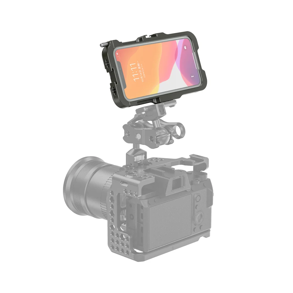 SmallRig карманная Мобильная клетка для iPhone 11 Pro облегающая Защитная клетка с двумя холодными башмаками-2471