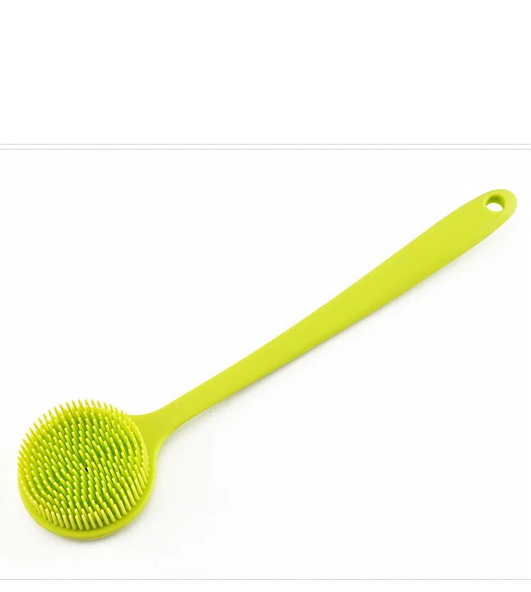 Manufacturers Direct Selling Long Handle Bath Brush Silica Gel Rubbing Towel Brush Bath Ball Rub Back Bath Brush