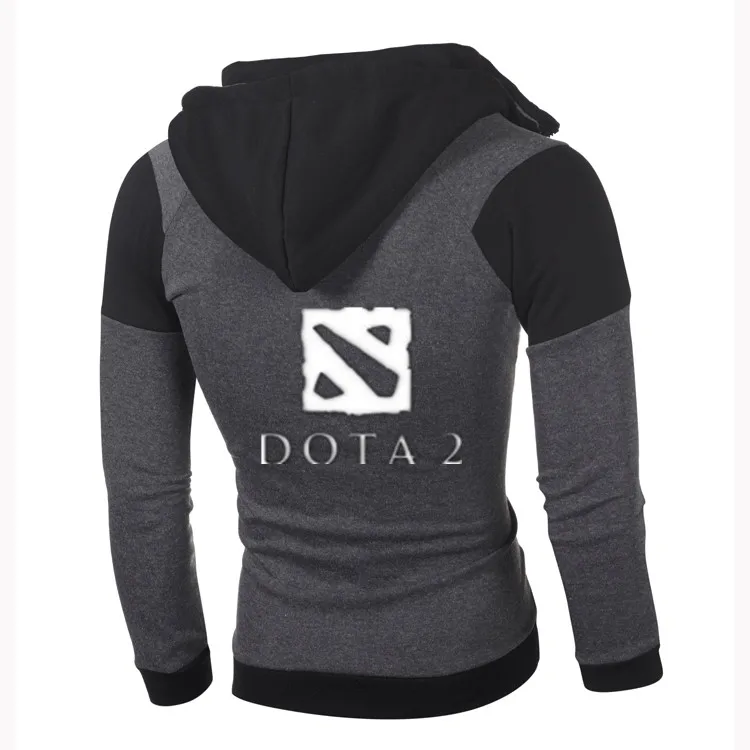  Game Dota Logo Jacket Long Sleeve Double Zipper Dota 2 Hoodies Cotton Pullover Sports Wear Sweatshi