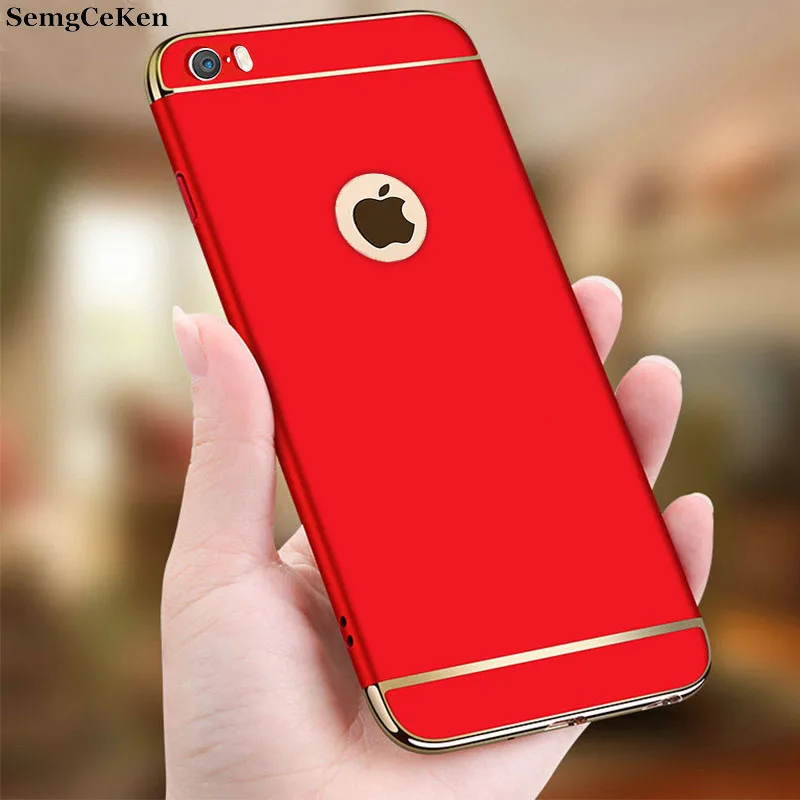 SemgCeKen Оригинальный Роскошный Жесткий Чехол для Apple iPhone 5 5S SE 6 6s s 7 8 plus 6plus ультра