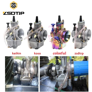 

ZSDTRP Motorcycle KEIHIN KOSO OKO PWK Carburetor 21 24 26 29 30 32 34mm Racing Scooters Dirt Bike ATV with Power Jet Used 250cc