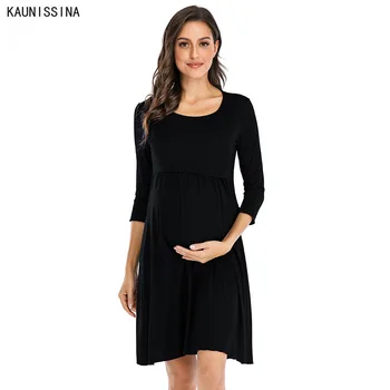 

Women Sleepwear Night Dress Maternity Nursing Nightgown Pregnant Breastfeeding Nightdress O Neck Loose Soft Sleepwear Dress