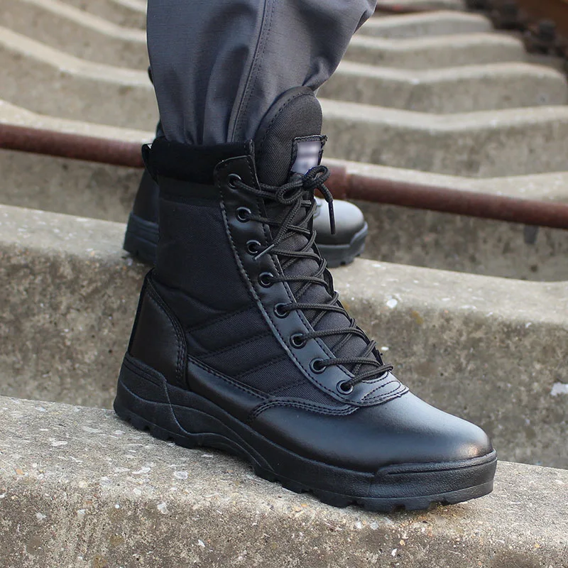 Армейские Ботинки мужские тактические военные ботинки для пустыни Мужская Рабочая безопасная обувь Zapatos De Mujer Zapatos армейские ботинки на шнуровке размер 46