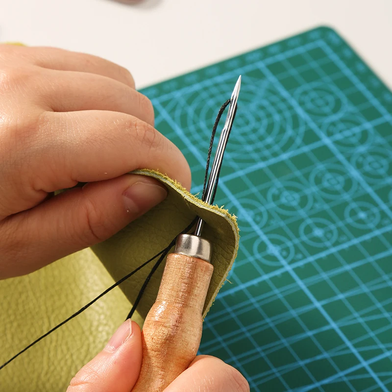 Description Picture 5 of itemIMZAY Leather Sewing Kit With Waxed Thread Large Eye Leather Sewing Stitching Needles Tape Measure Leathercraft Sewing Tools Set