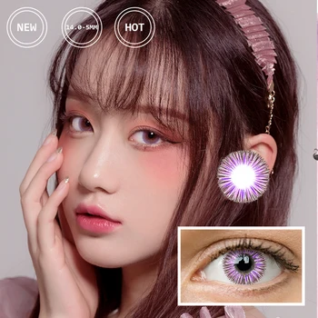 

1 Pair Beautiful Pupil Color Contact Lenses Monthly Female Path 14.0-5mm Cute Multicolor Party Cartoon Girl Decoration Cosplay