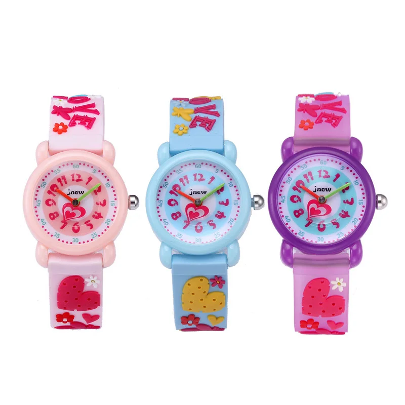 

TurnFinger Hot Sale Children's Quartz Watch 3D Cute Love Pattern Waterproof Environmental Protection Non-toxic Material Fashion
