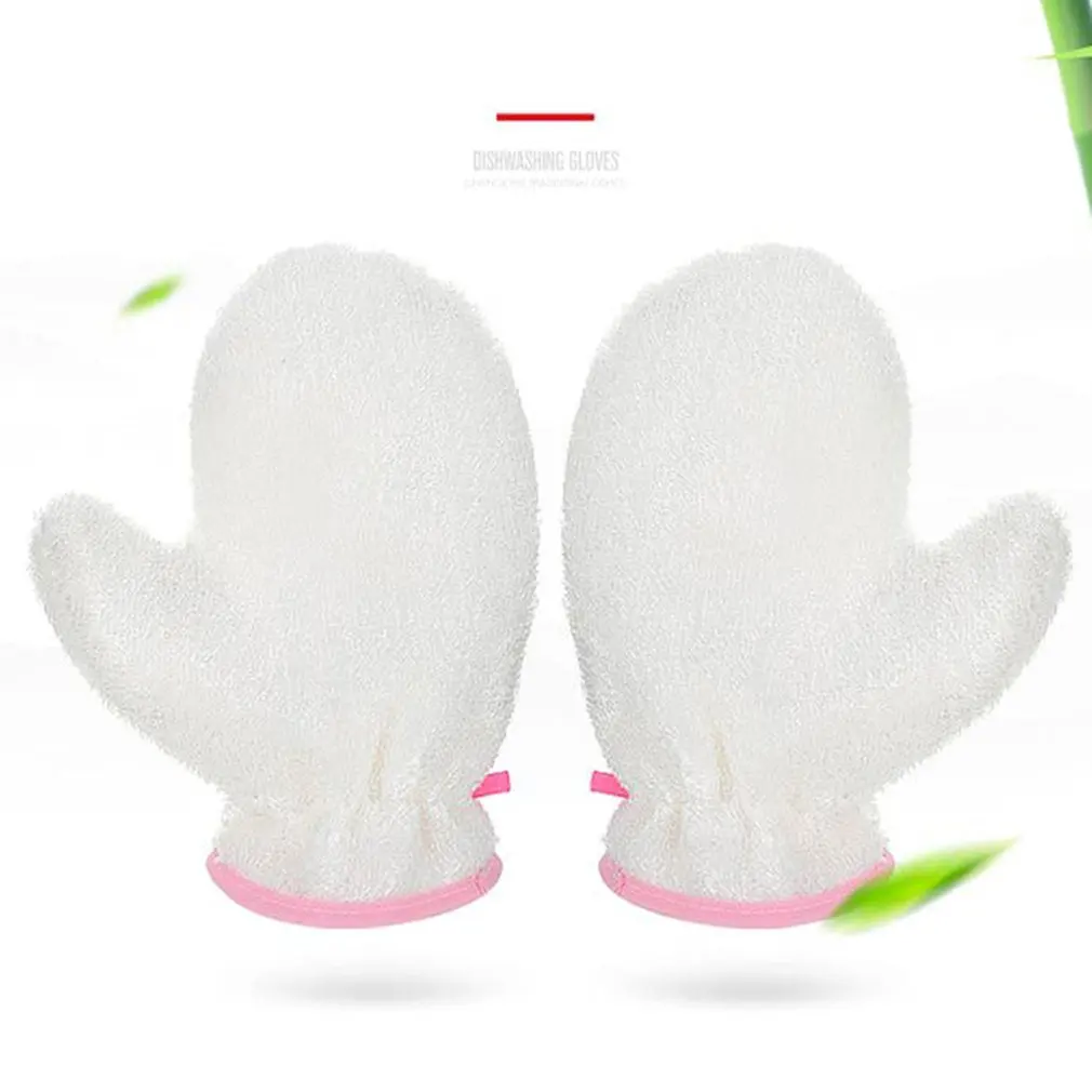 Новые перчатки для мытья посуды из бамбукового волокна, Мягкие Водонепроницаемые кухонные антипригарные перчатки для мытья посуды, женские перчатки для работы по дому