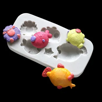 

Silicone fondant cake decorative mold handmade small fish mold 1033