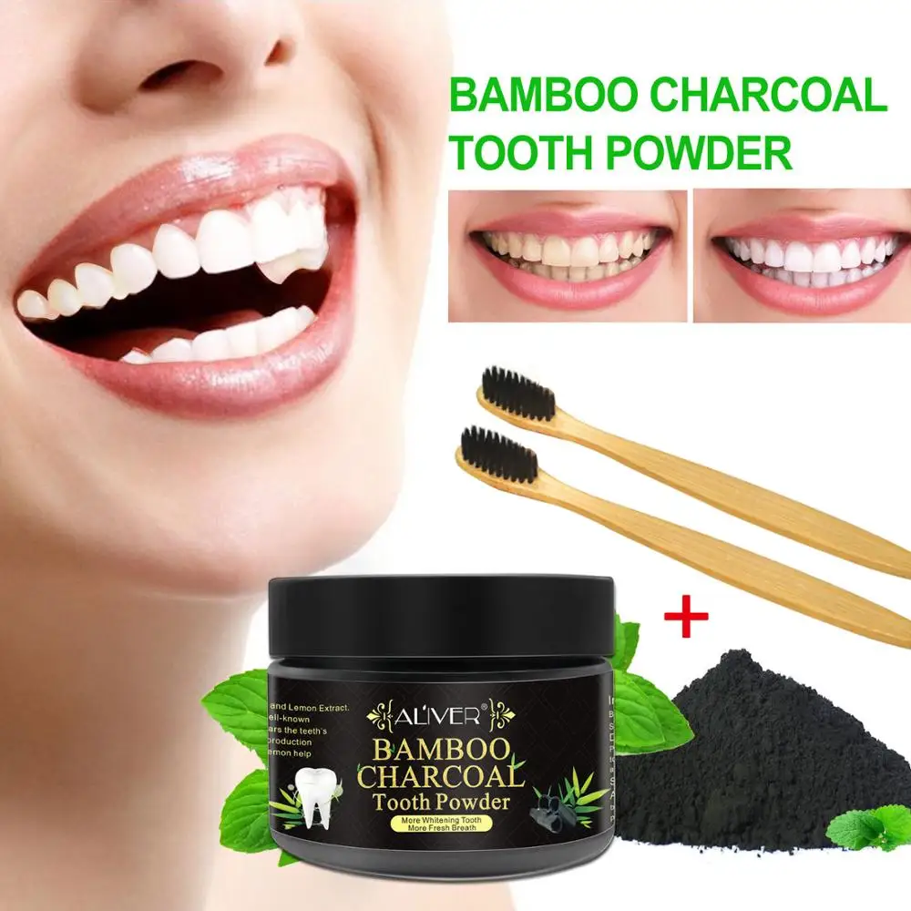

Coconut Shells Daily Use 70g Teeth Whitening Powder Activated Bamboo Charcoal Powder Tooth Scaling Powder Tartar Stain Removal