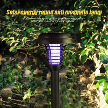 

Solar Powered LED Light Mosquito Pest Bug Zapper Insect Killer Lamp Garden Anti-mosquito supplies mosquito killer ligh#7.6