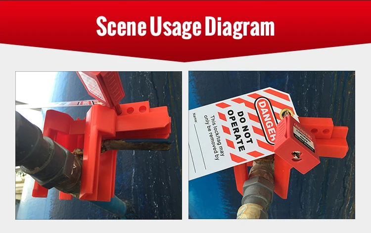 Lockey небольшой Регулируемый шар Блокировка клапана Tagout для 0,"-2,5"