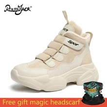 Обувь; теплые зимние женские ботинки на платформе; Плюшевые Нескользящие Женские повседневные кроссовки; женские зимние ботинки; Теплая обувь белого цвета; меховые ботинки