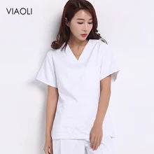 Best Offers viaoli Cotton Medical Clothing Surgery cloths Medical Scrubs Dental Nursing Uniform Surgical Gown Shirts for Women Men just top Best Offers viaoli Cotton Medical Clothing Surgery cloths Medical Scrubs Dental Nursing Uniform Surgical Gown Shirts for Women Men just top