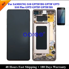 Süper AMOMLED samsung LCD S10 LCD G9730 samsung LCD S10 G9730 LCD Ekran dokunmatik sayısallaştırıcı tertibatı