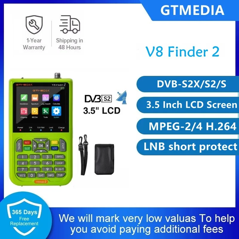 GTMEDIA V8 Finder2 метровый искатель спутникового сигнала DVB-S2X/S2/S H.265 vs Φ Finder PRO WS6933 WS6980 |