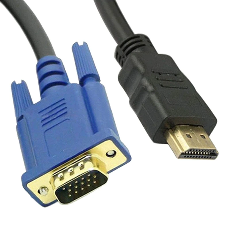 Высокоскоростной HDMI к VGA Кабель-адаптер 1080P HD позолоченный HDMI Мужской к VGA Мужской видео конвертер адаптер для HDMI оборудованной системы