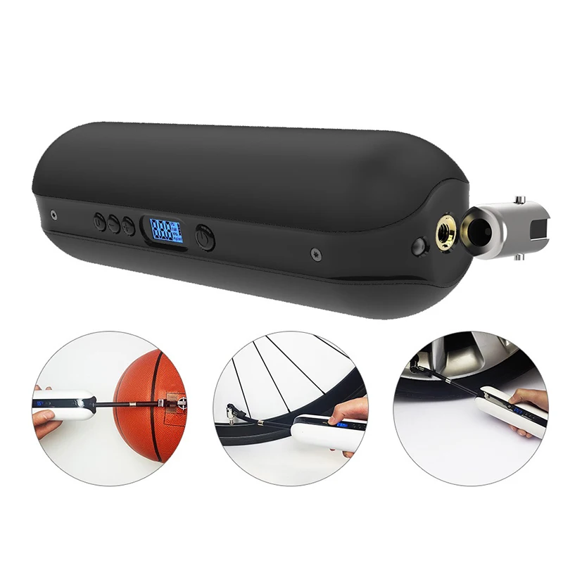 12V 150PSI Electric Inflator Rechargeable Tire Pump Bike Car Air Pressure Pump with USB Cable