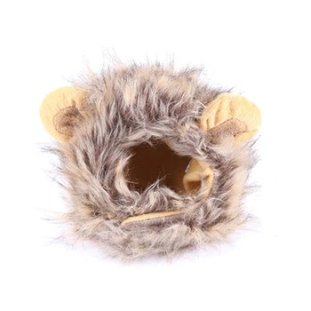

Cute Fluffy Cat Mane Wig Pet Costume Hair Puppy Dog Cosplay Wig - Brown Lion