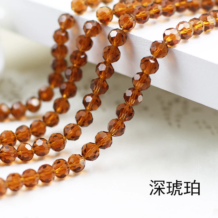 

5000 AAA+ Dark Amber color Crystal Glass Round ball beads DIY Jewelry Accessories. 4mm,6mm,8mm 10mm Free Shipping!