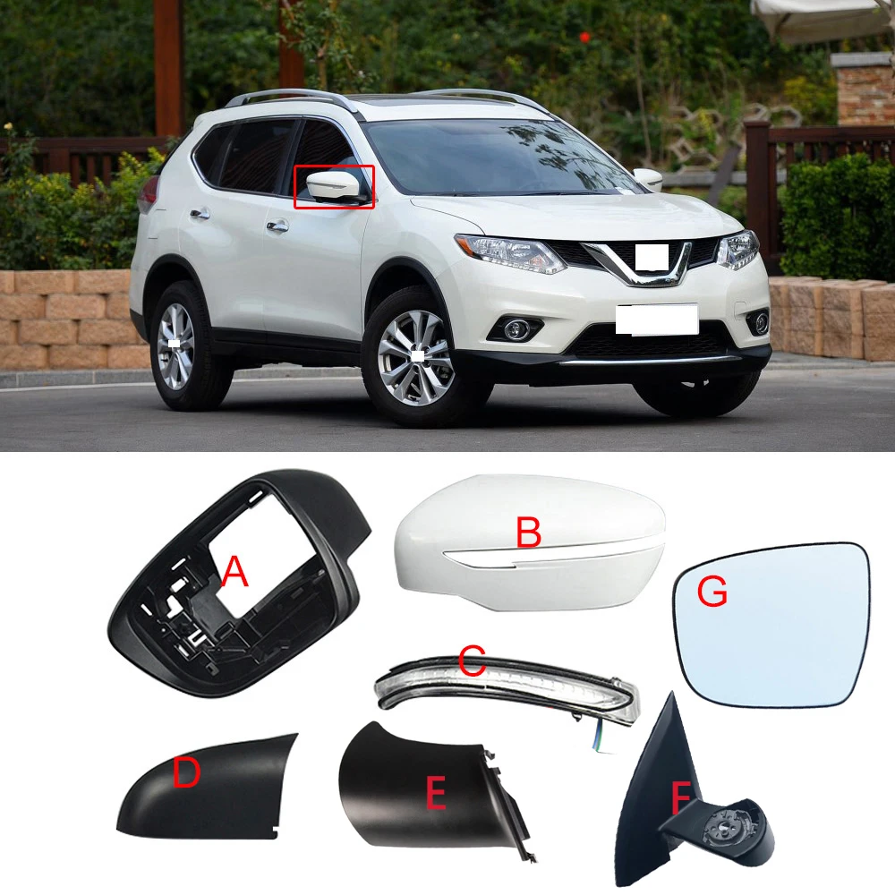 CAPQX для NISSIN QASHQAI 2014-2017 Внешняя рамка зеркала заднего вида крышка Поворотная