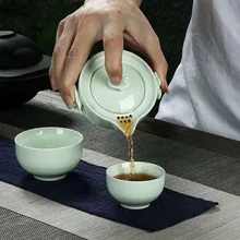 Kungfu чайный набор для путешествий, чайная пассажирская чашка, набор gaiwan, портативная чашка для путешествий, набор для чая, бытовая уличная переноска, керамическая чашка