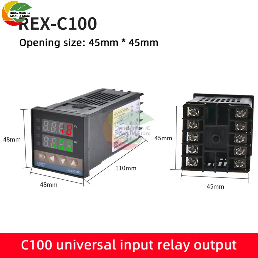 Nuovo Rex-C100 Digitale Pid Termostato Ingresso Universale Uscita Relè M Ingresso Universale Uscita A Stato Solido V An 220V Termostato Intelligente