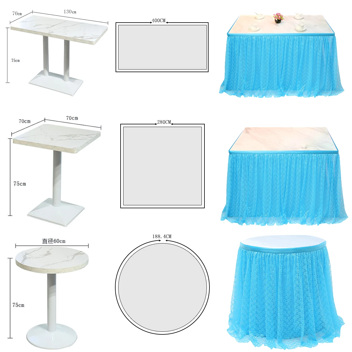 Тюлевая юбка-пачка, столовая посуда, Свадебная вечеринка, декор для дня рождения, винтажная кружевная скатерть с цветочным рисунком