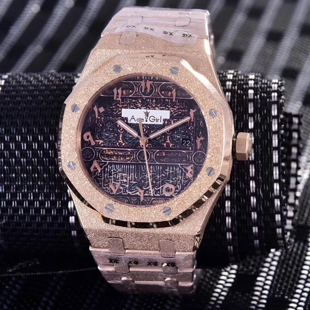 

Luxury Brand New Men Automatic Mechanical Stainless Steel Rose Gold Matte Crystal Bronze Sapphire Limited Watches Black AAA+