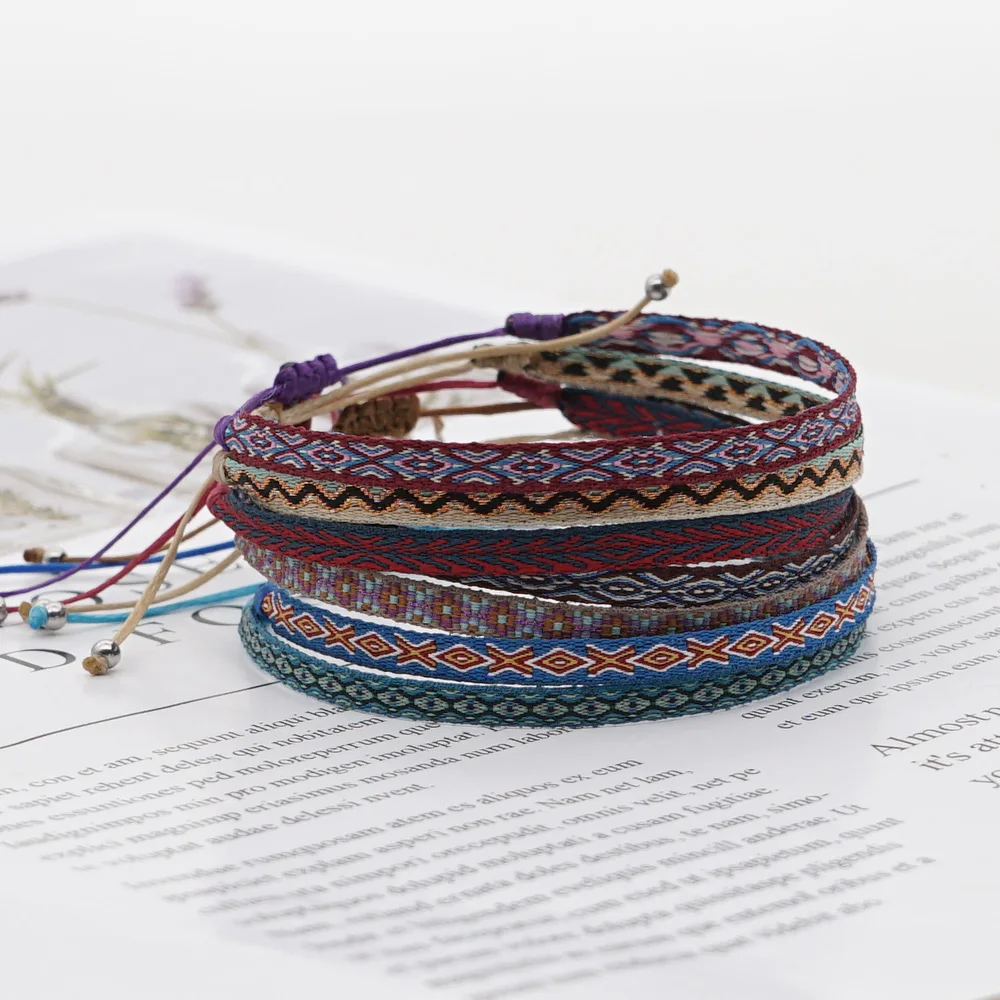 GO2BOHO тканевые Браслеты Boho браслет для женщин ювелирные изделия дружба подарок
