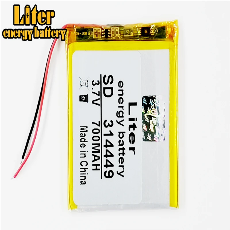 314449 3.7V 700mah Lithium polymer Battery with Protection Board For MP4 Digital Products