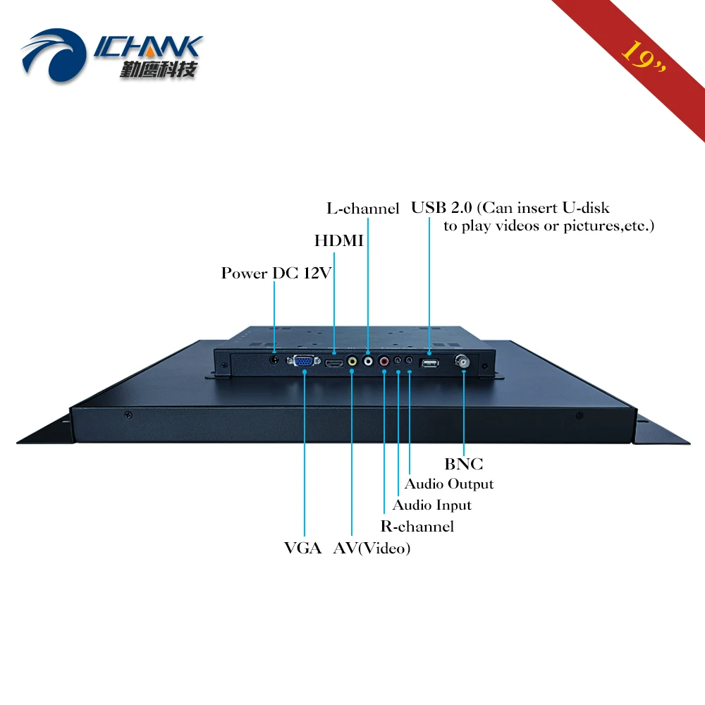 ZK190TN 591/19 &quotдюймов 1280x1024 4:3 BNC HDMI Power On Boot металлический корпус встроенная открытая