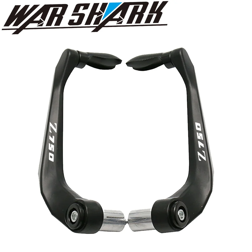 For KAWASAKI Z750 Z 750 Z750S Z750R Motorcycle 7/8" 22mm Universal Handlebar Grips Guard Brake Clutch Levers Guard Protector - Цвет: black Z 750 logo