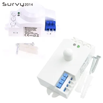 

AC 220V-240V DC 12V-24V 5.8GHz Microwave Movement Motion Detector Sensor Switch For Light Hottest diy electronics