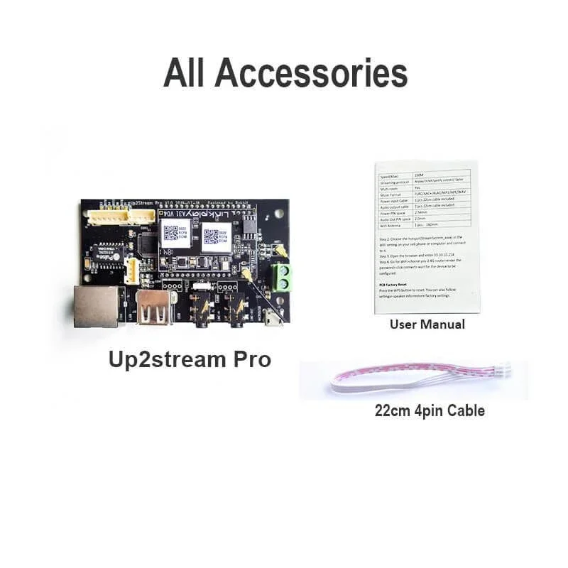Up2Stream Pro WiFi и Bluetooth 5,0 HiFi аудио приемник плата с spotify airplay dlna Интернет-радио и потоковой музыки