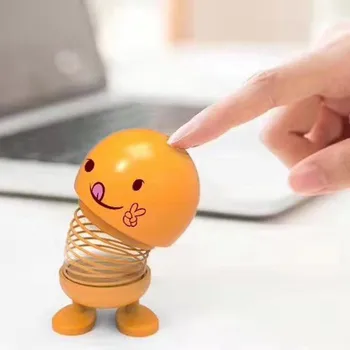 

Mini Bluetooth Speaker Vibrato Spring Cartoon Doll Expression Speaker Shaking Head Doll Audio Wireless Call Function Bass F4023