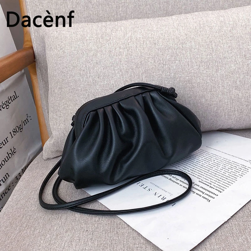 

2020 Fashion Solid Women Handbags Dumplings Shape Package Simple Trend Wild Personality Shoulder Bag Ladies Messenger Bag Purse