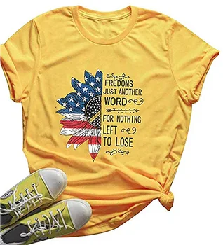 

New fashion letter print short sleeve round neck women's T-shirt