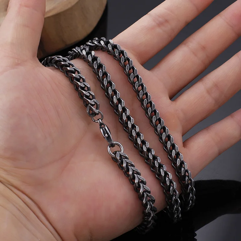 

MEN'S Necklace 316 Stainless Steel DIY Jewelry Accessories Titanium Steel Europe And America Keel Chain Accessories