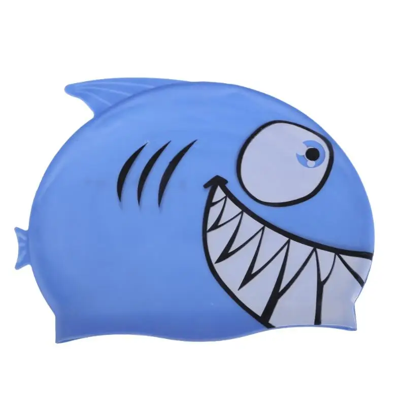 Милая детская шапочка для плавания с рисунками силиконовая детская водонепроницаемая шапочка для плавания kawaii Fish/Shark с рисунком для купания для детей - Цвет: 11