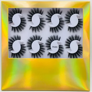 

iflovedekd New Fashion 12 pairs 3D Mink False Eyelashes Eye Makeup Extension Tool Mink Hair False Eyelashes