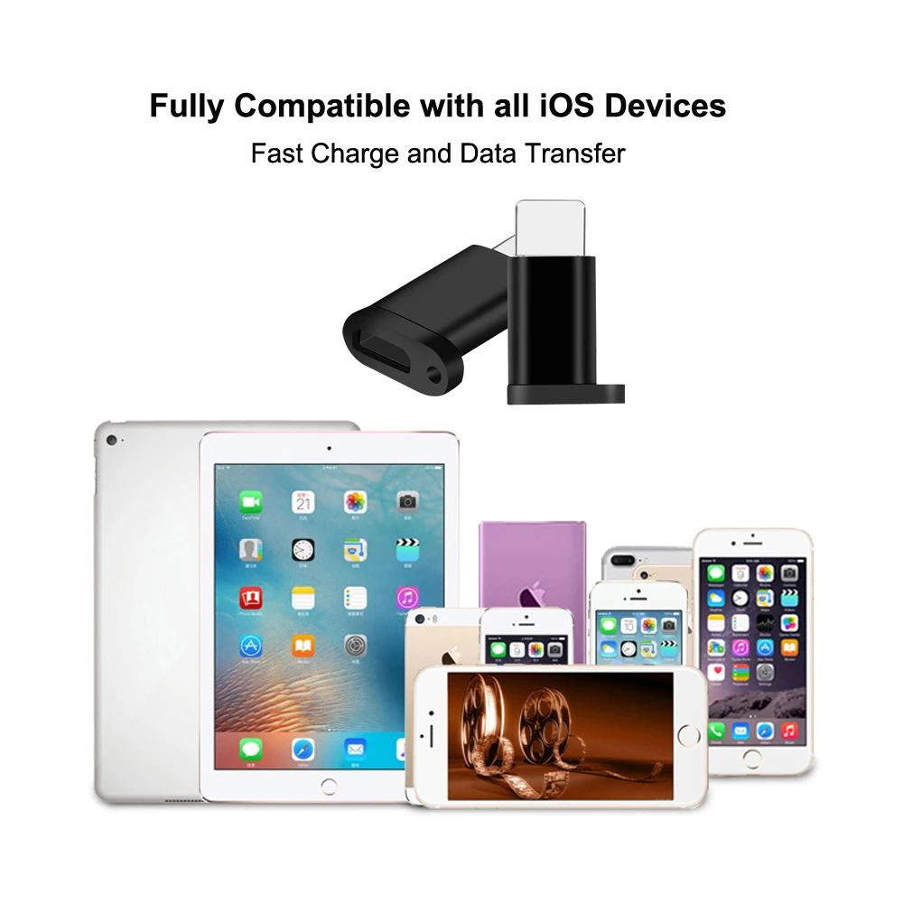 PHOMAX мини видеокамера с разъемом Micro USB для освещения 8 Pin Apple адаптер кольцом ключей