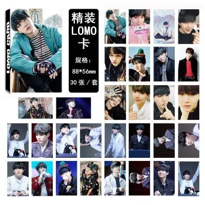 SUGA07 30 шт./компл. KPOP одиночный альбом SUGA Фотокарта bangtan boys фото карта высокого качества HD карта SOUL PERSONA bangtan boys, K-POP - Цвет: SUGA07