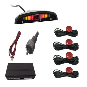 

Car Auto Parktronic Led Parking Sensor With 4 Sensors Reverse Backup Car Parking Radar Monitor Detector System Display