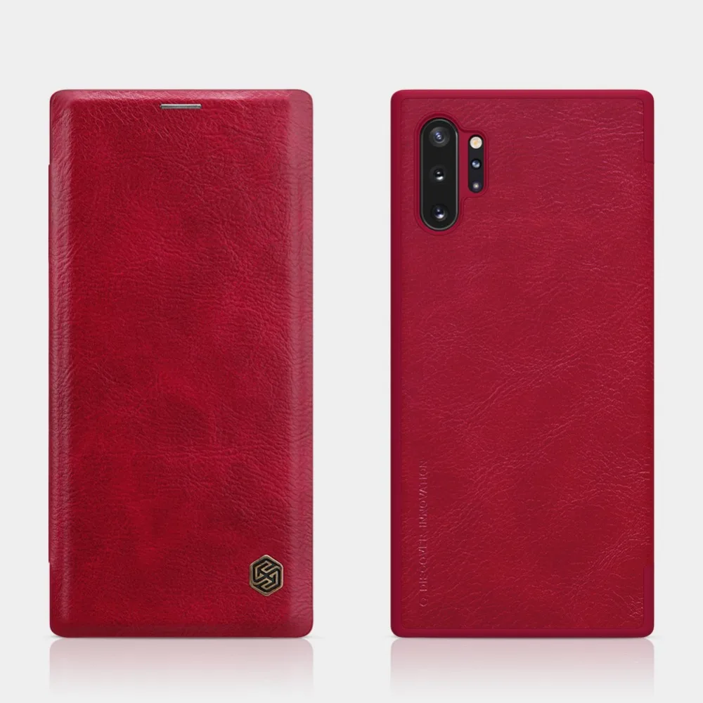 Для samsung Galaxy Note 10 S10 Plus чехол Nillkin Qin Роскошный кожаный чехол-книжка для samsung S10 Note 10 Plus Nilkin чехол для телефона