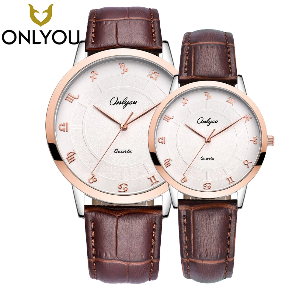 

ONLYOU Casual Quartz-Watch Loves Watch Leather Watch 40mm Clock Relojes Mujer Montre Femme 81016